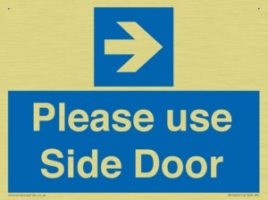 Please use Side Door (arrow Right) 